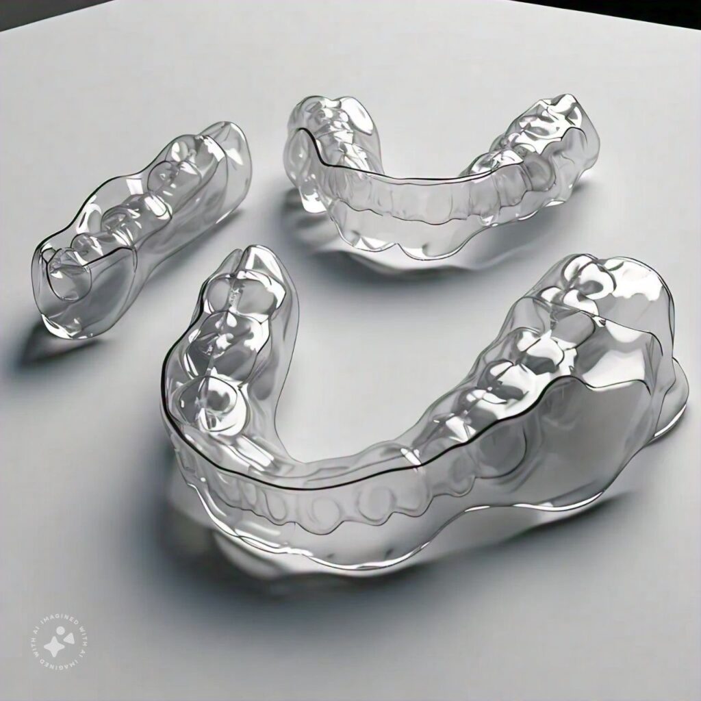 Transparent dental braces